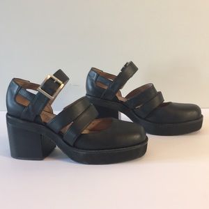 Jeffrey Campbell black platform shoes